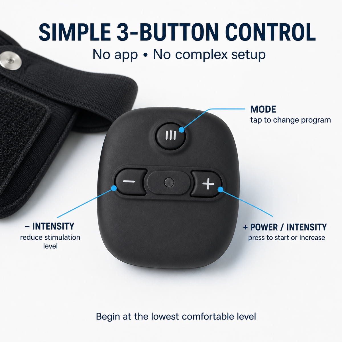 Lunara three button EMS controller