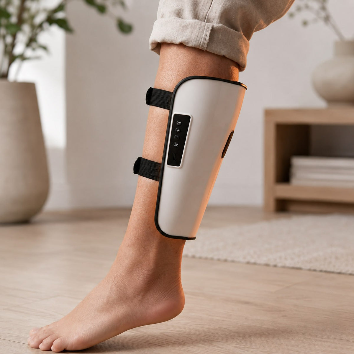 Lunara calf therapy sleeve shown on the calf