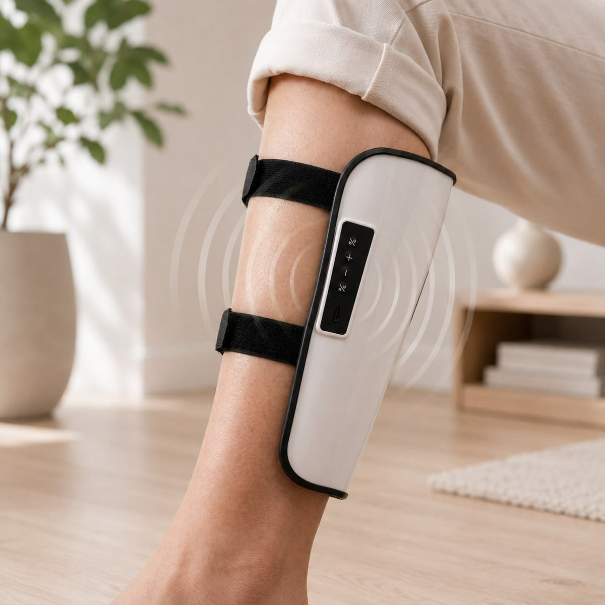 Lunara calf therapy sleeve with adjustable fit