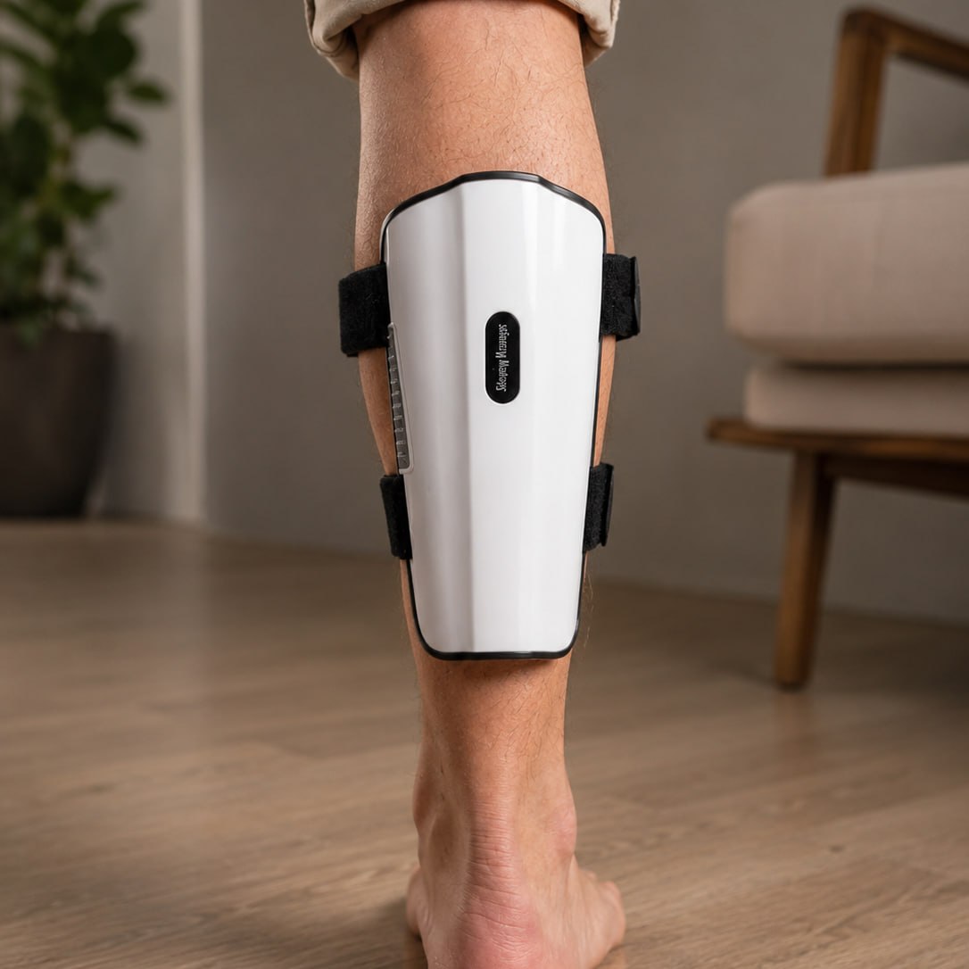 Lunara calf therapy sleeve routine while relaxing